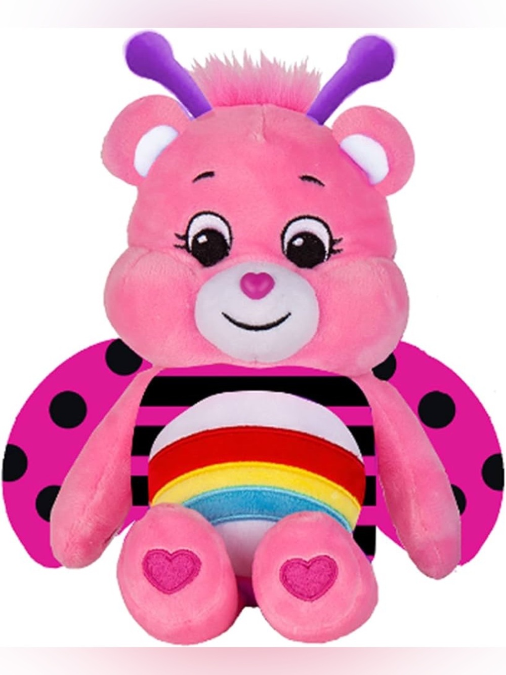 Care Bears Fun Size Cheer Bear Ladybug Plush NWOT